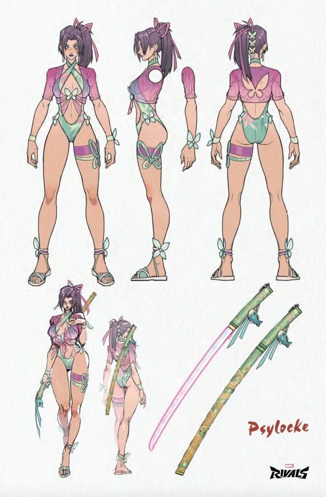 Psylocke Breezy Butterfly Design
