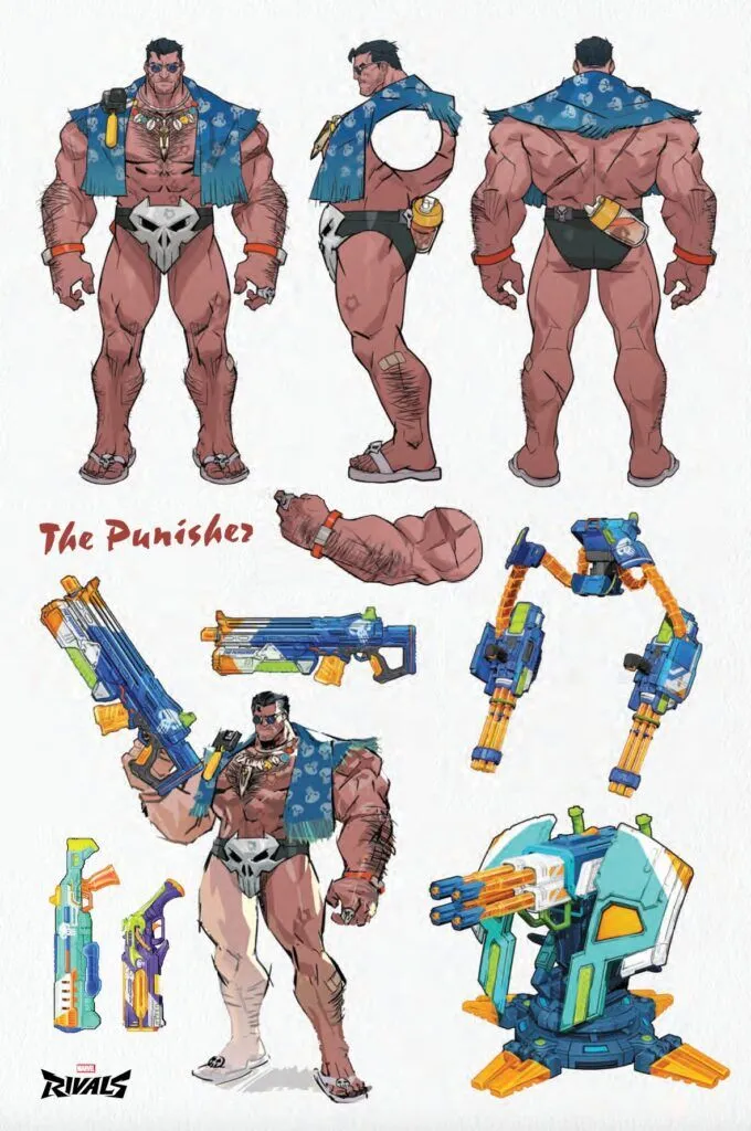 The Punisher Swimsuit costume design