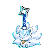 White Fox Plush Icon Accessory