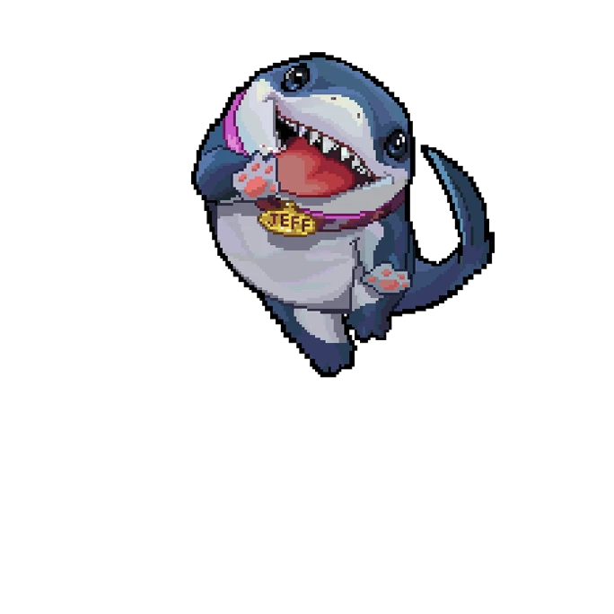 Jeff the Land Shark | 8-BIT BASH Costume - Marvel Rivals Skins
