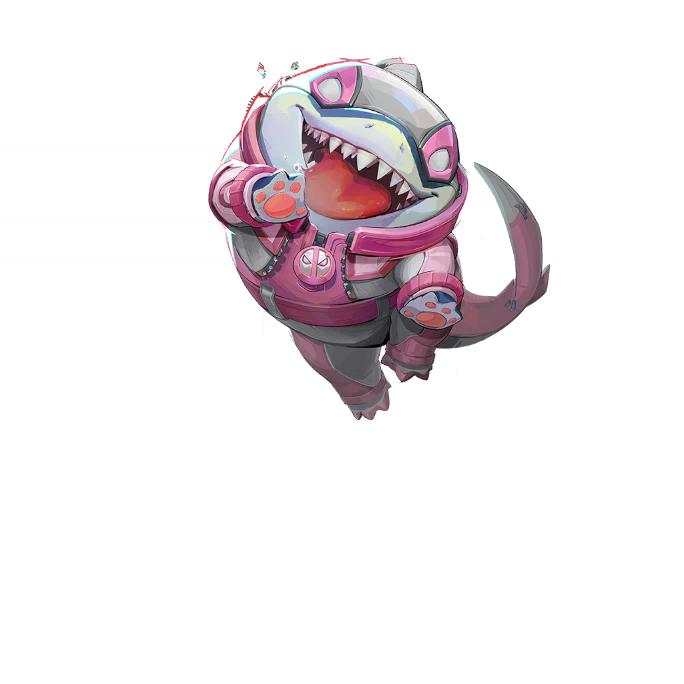 Gwenpool skin for Jeff the Land Shark in Marvel Rivals