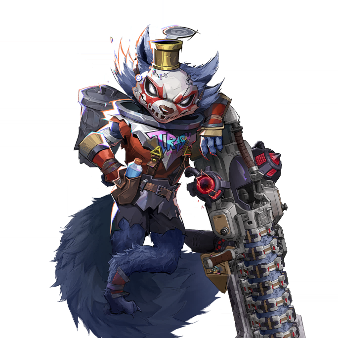 Trash King skin for Rocket Raccoon in Marvel Rivals