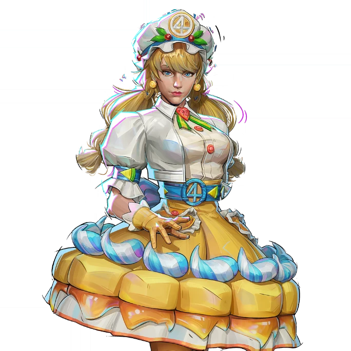 marvel rival susan storm cake dress Invisible Woman: Disappearing Dessert Rivalskins