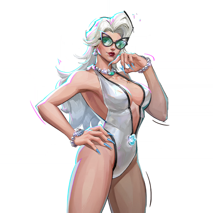 Pearl Paws skin for Black Cat in Marvel Rivals