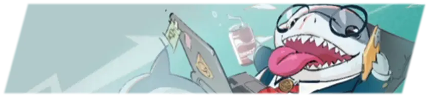 Business Shark Animated Nameplate