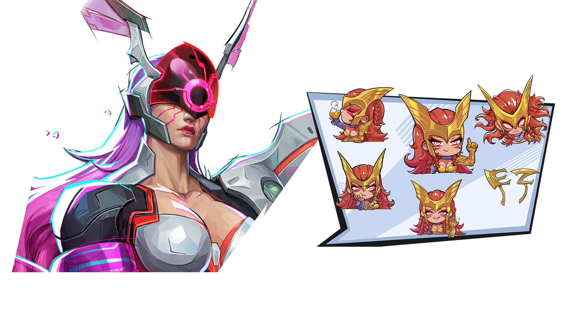 Skuld 2099 & Angela Emoji Combo Bundle